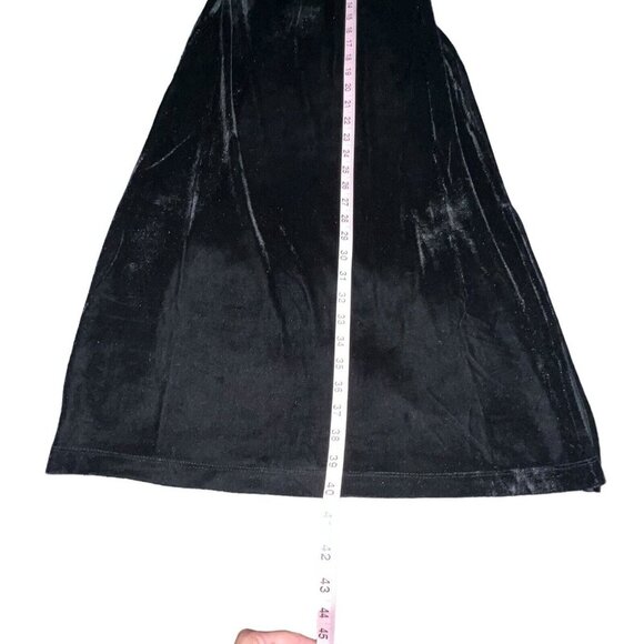 B.O.G.‎ BAND OF FREE GIRL CRUSH BLACK VELVET MIDI DRESS WOMEN XS SLEEVELESS NEW - Picture 8 of 12
